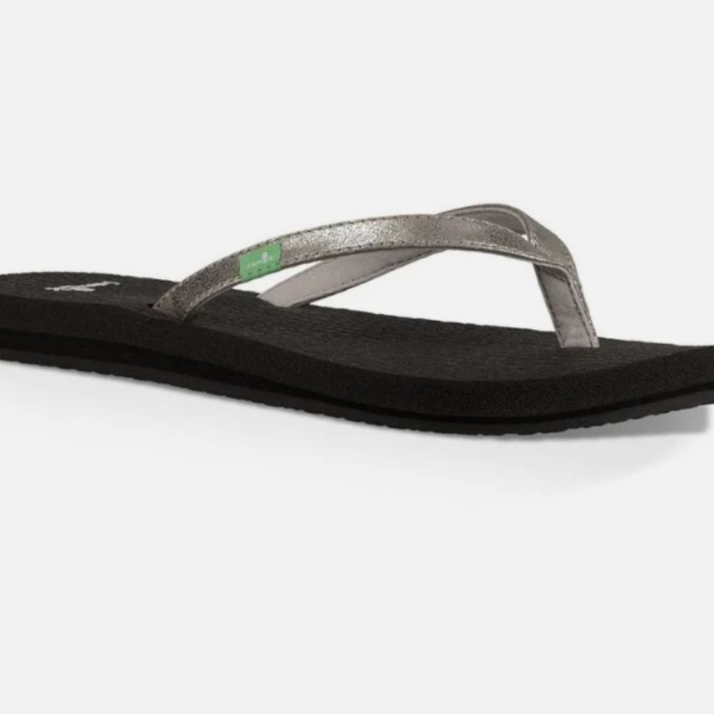 Yoga mat comfort flip flops by Sanuk feature lightweight comfort, good thick sol